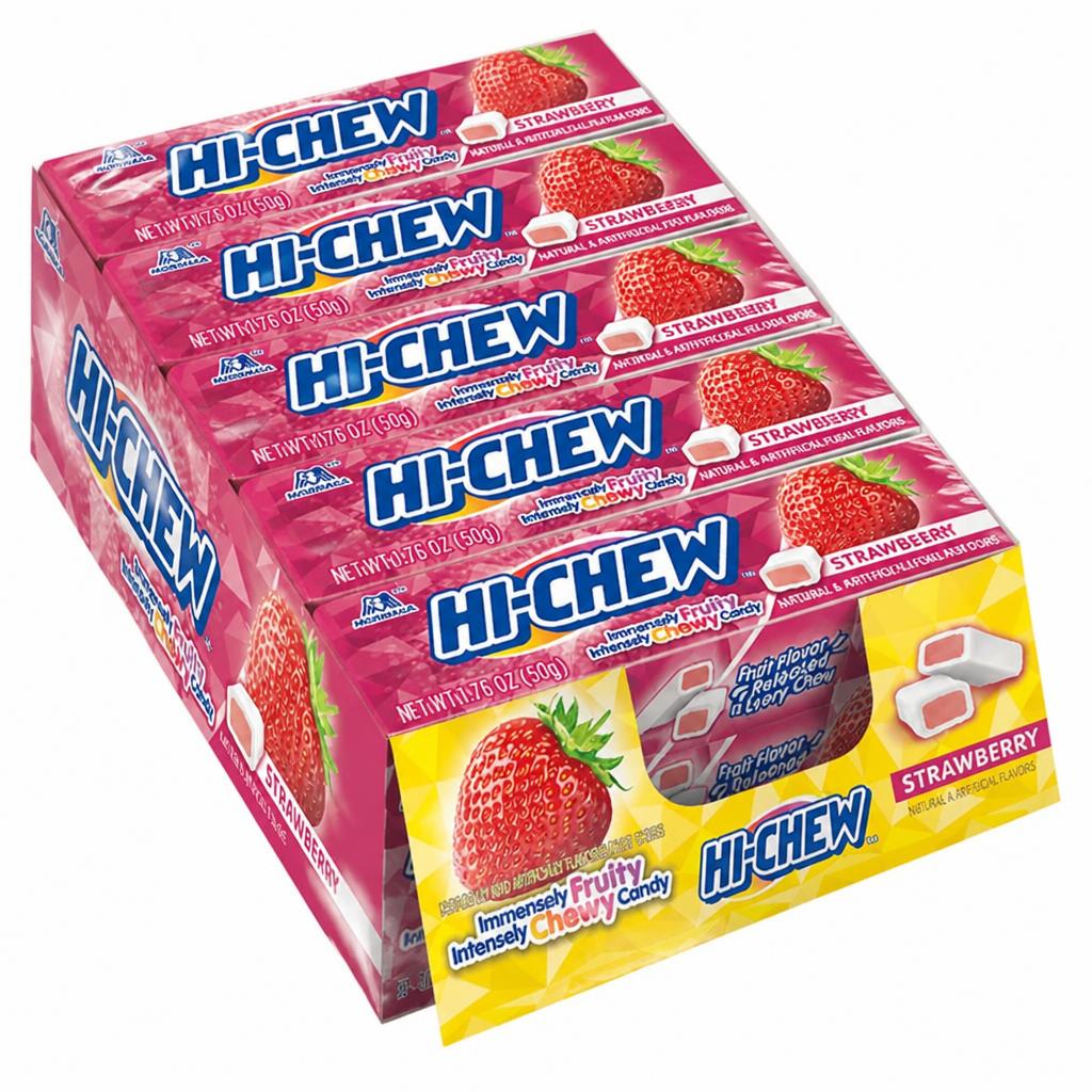 Hi-Chew Strawberry Chewy Fruit Candy 15x50g (Total 750g)