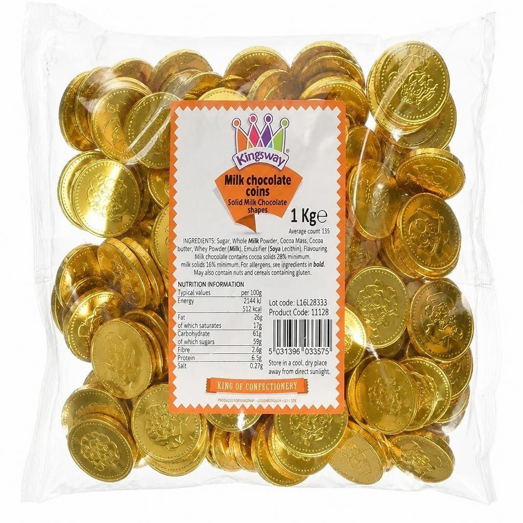Kingsway Chocolate coins 1kg (approx. 135 coins)