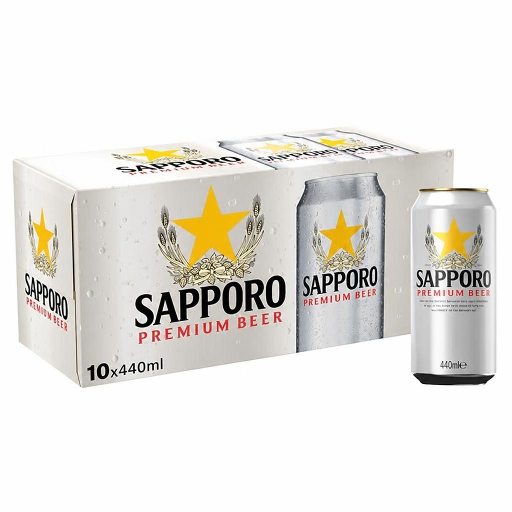 Sapporo 10 x 440ml Premium Multipack Beer Cans