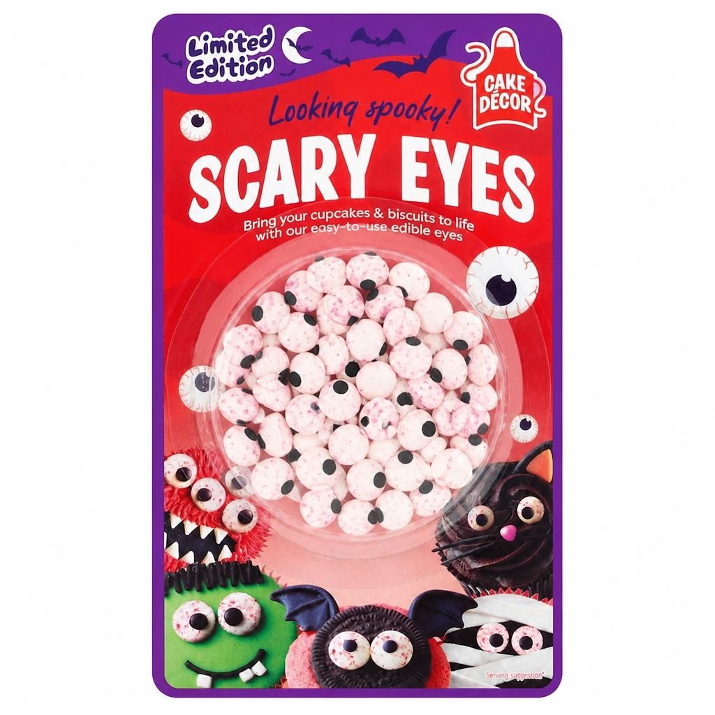 Cake Decor Scary Eyes Sugar Decorations 25G