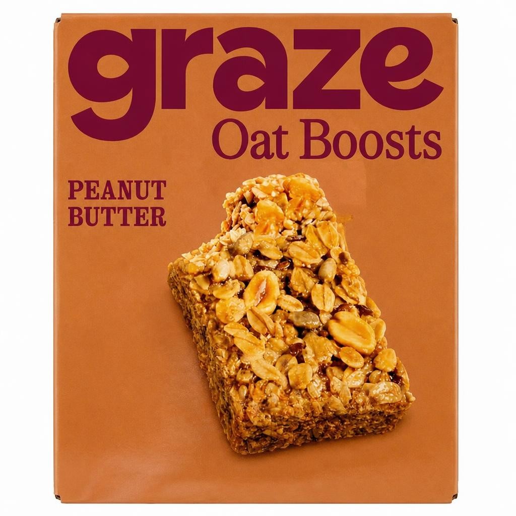 Graze Oat Boosts 3 x 40g Peanut Butter Flapjacks