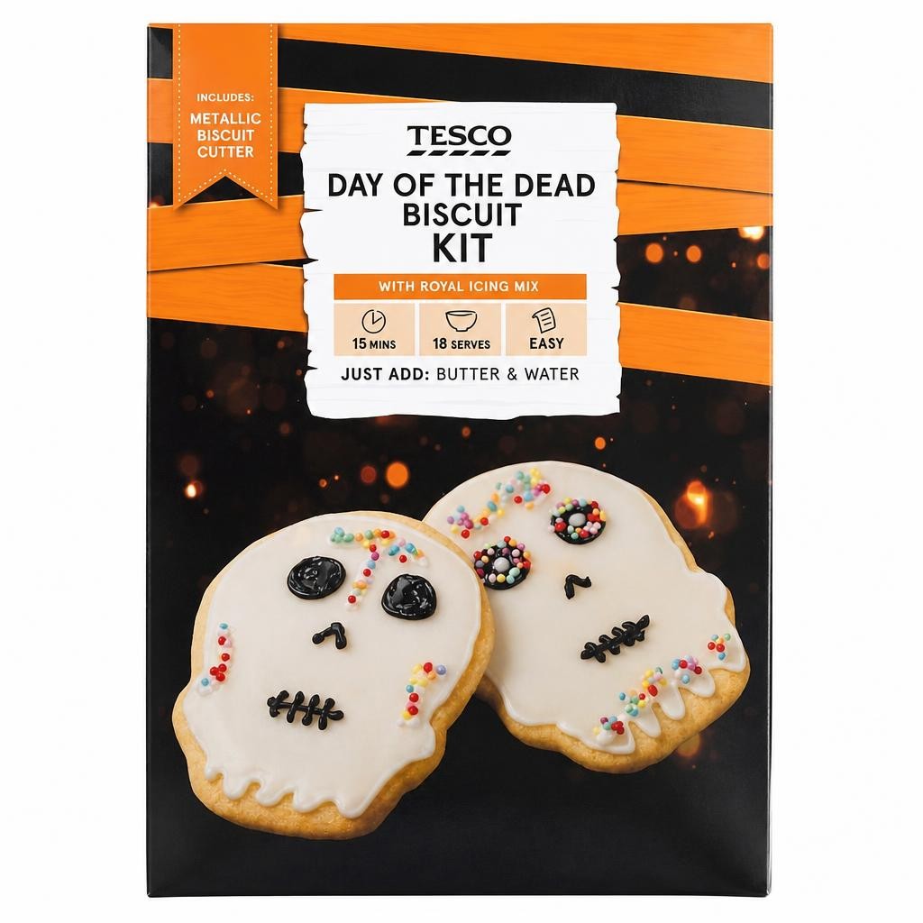 Tesco Day of the Dead Biscuit Kit 668g