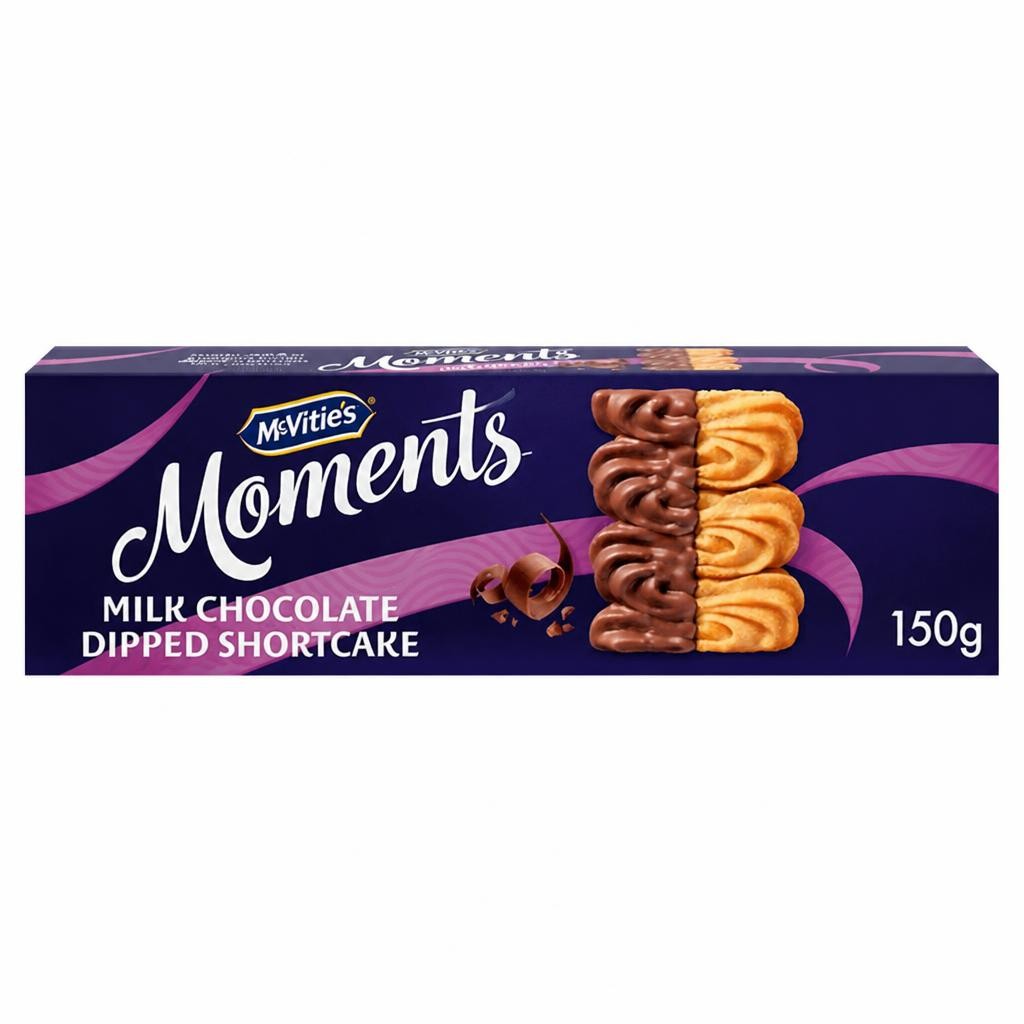 McVitie's Moments 150g Milk Chocolate Dipped Shortcake Biscuits