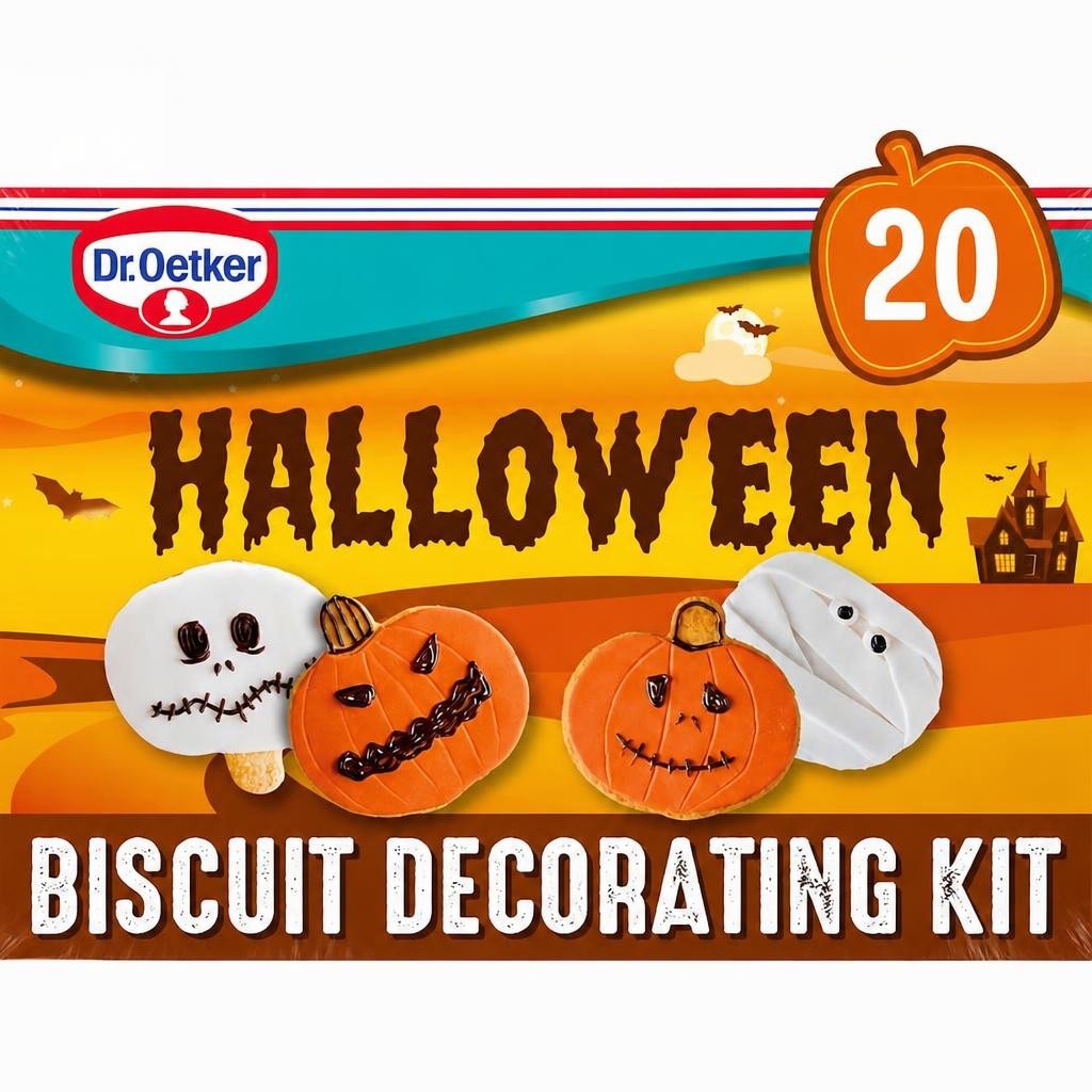 Dr. Oetker Halloween Pumpkin & Skull Biscuit Decorating Kit 484g