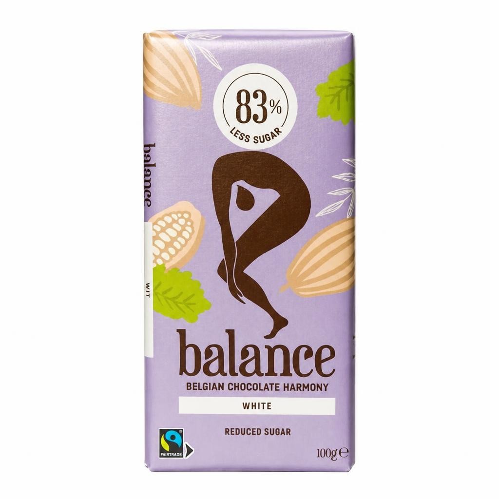 Balance No Added Sugar Belgian Diabetic White Chocolate Bar 100g