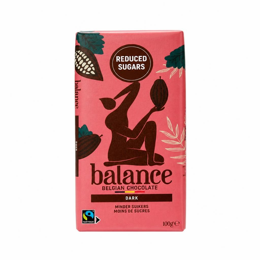 Balance No Added Sugar Belgian Diabetic Chocolate Bar – Dark 100g