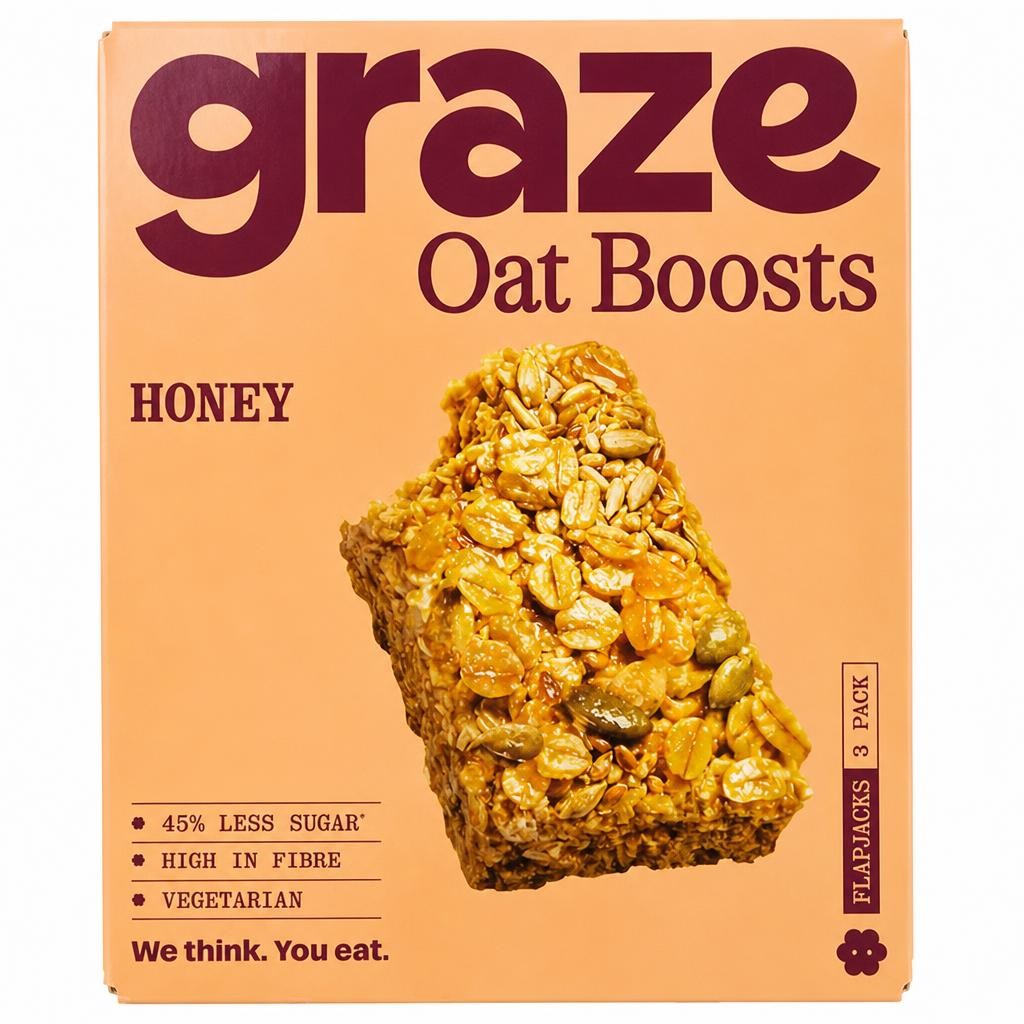 Graze Oat Boosts 3 x 40g Honey Flapjacks