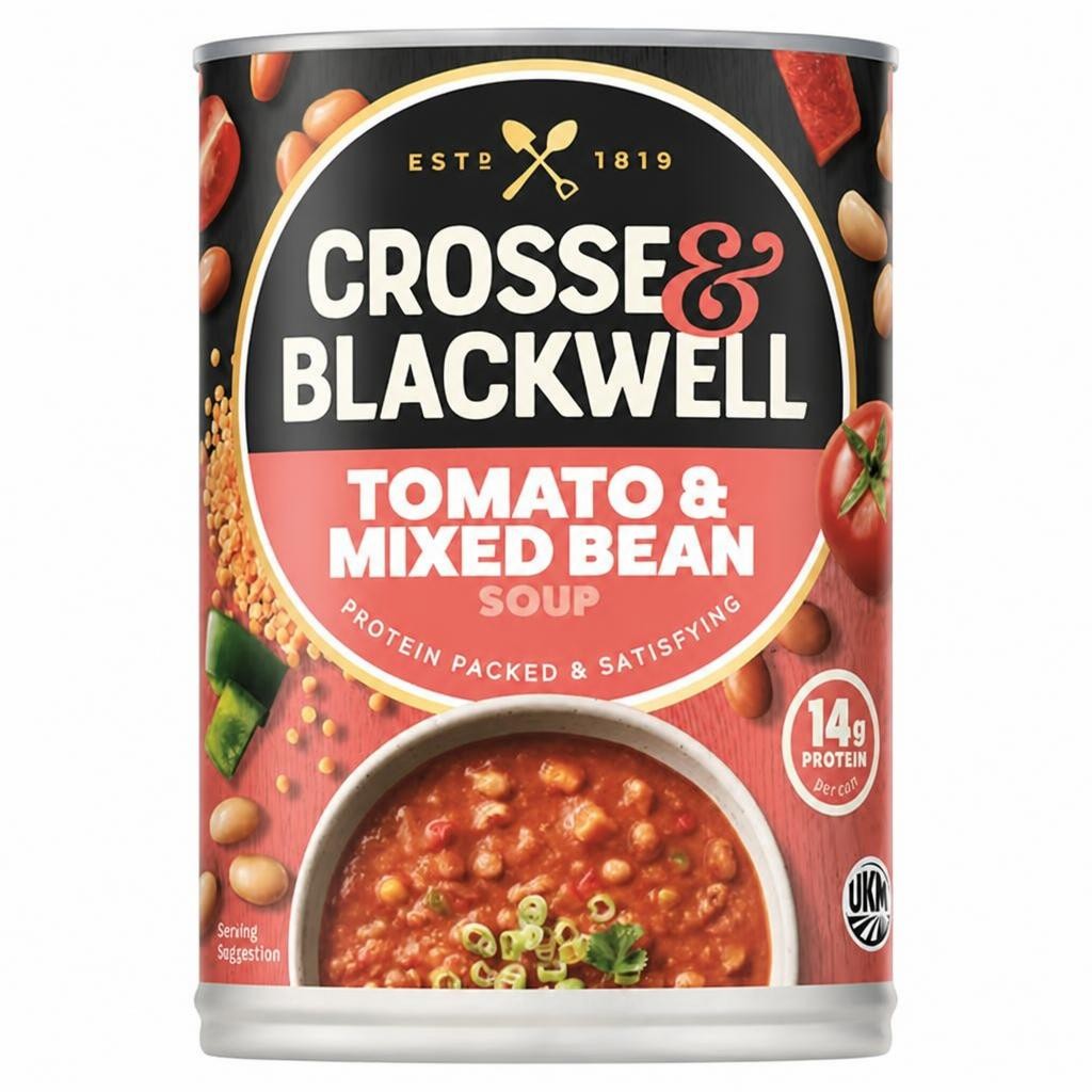 Crosse & Blackwell 400g Tomato & Mixed Bean Soup