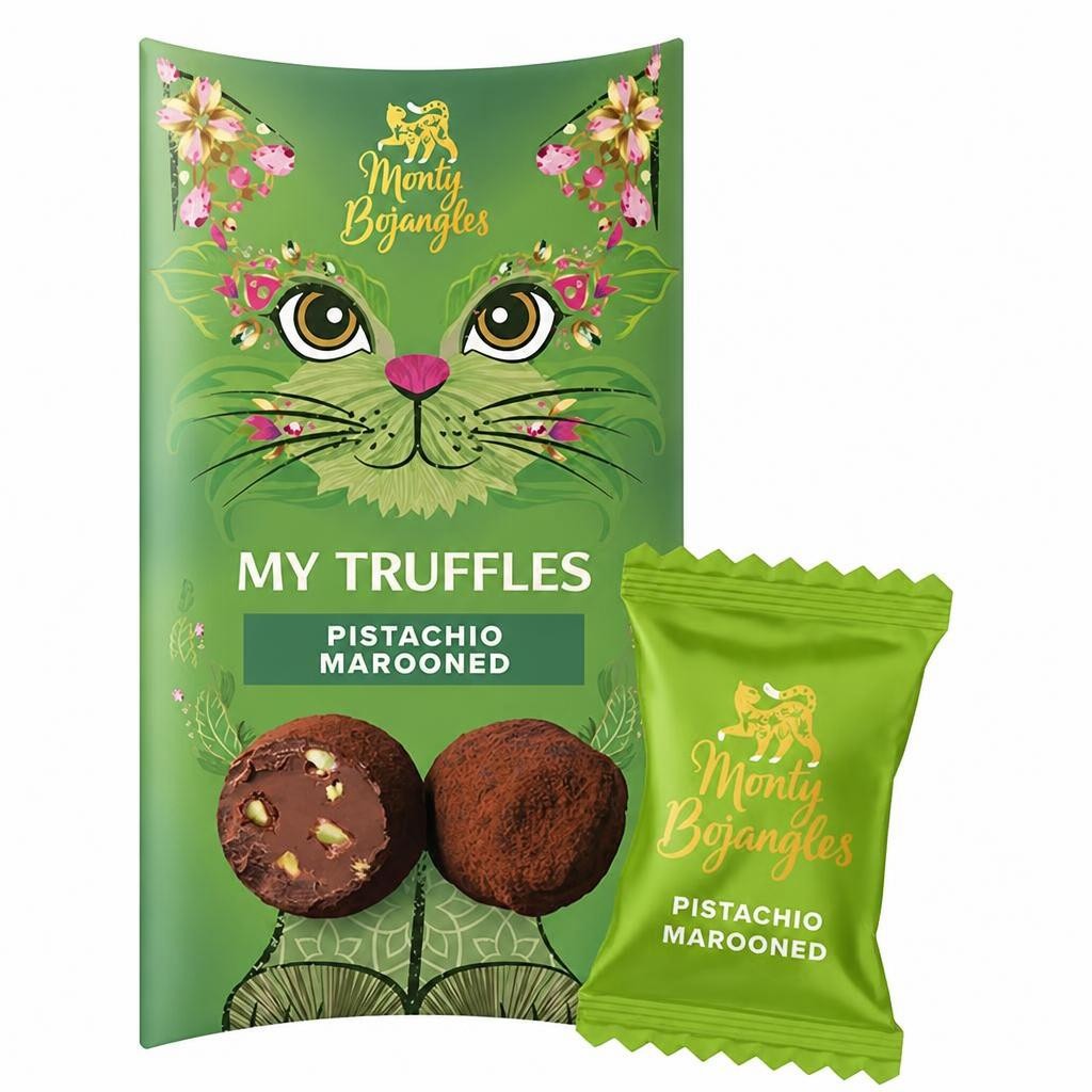 Monty Bojangles 4 x Pistachio Marooned Chocolate Truffles