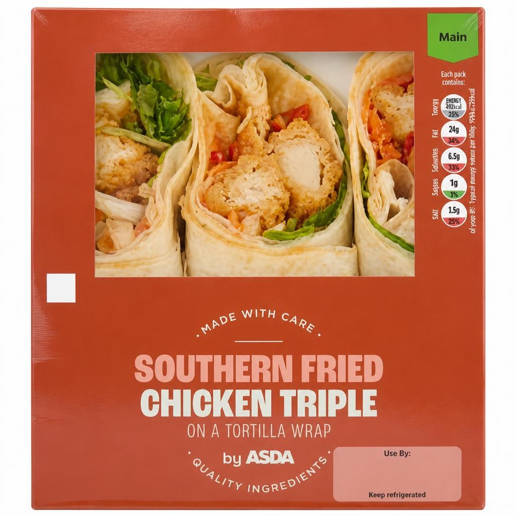 ASDA Southern Fried Chicken Triple Wrap