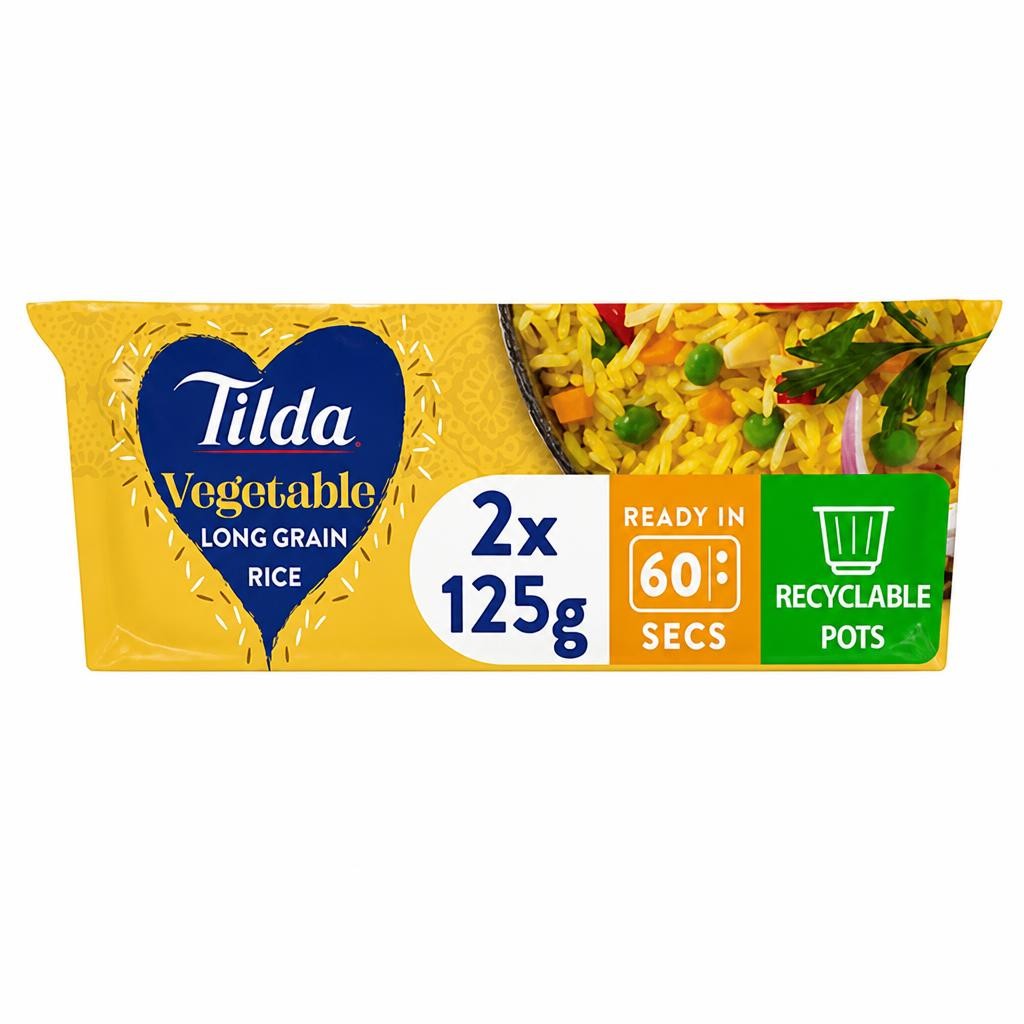 Tilda 2 x 125g Vegetable Rice