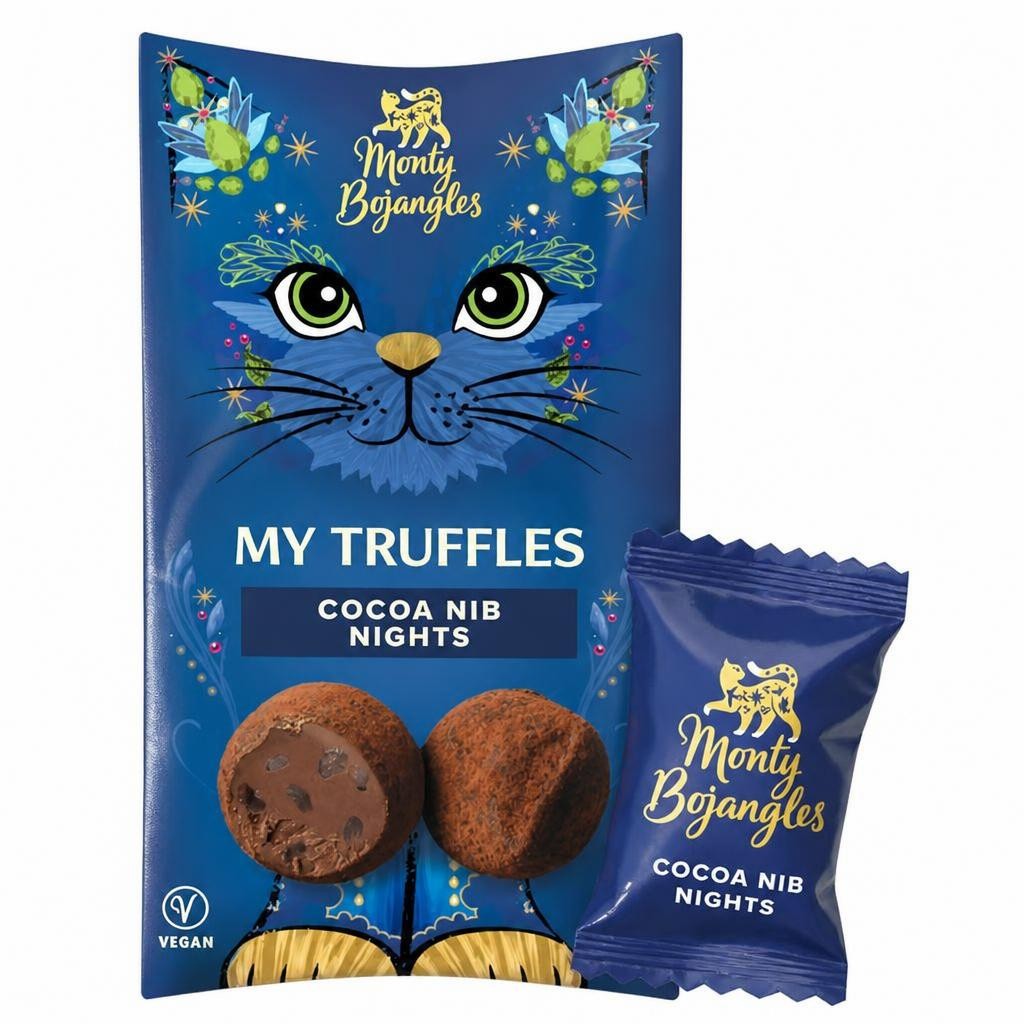 Monty Bojangles 4 x Cocoa Nib Nights Chocolate Truffles