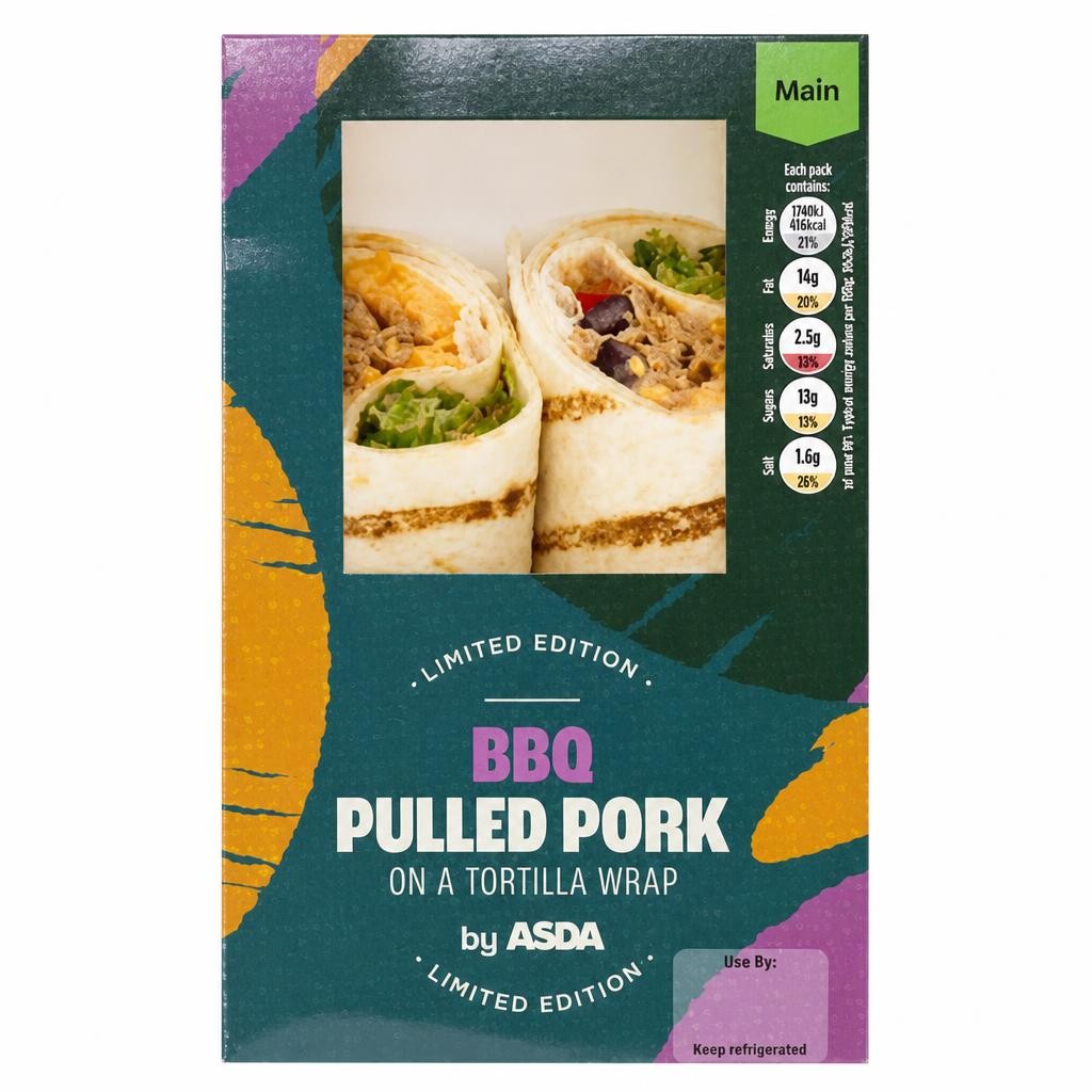 ASDA Limited Edition BBQ Pulled Pork on a Tortilla Wrap