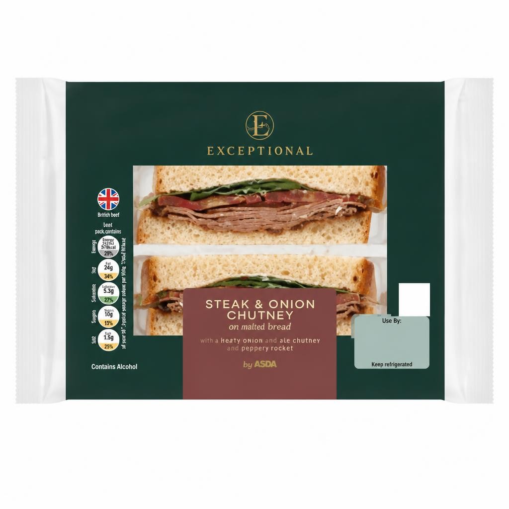 Exceptional by ASDA Steak & Onion Chutney On Onion Bread