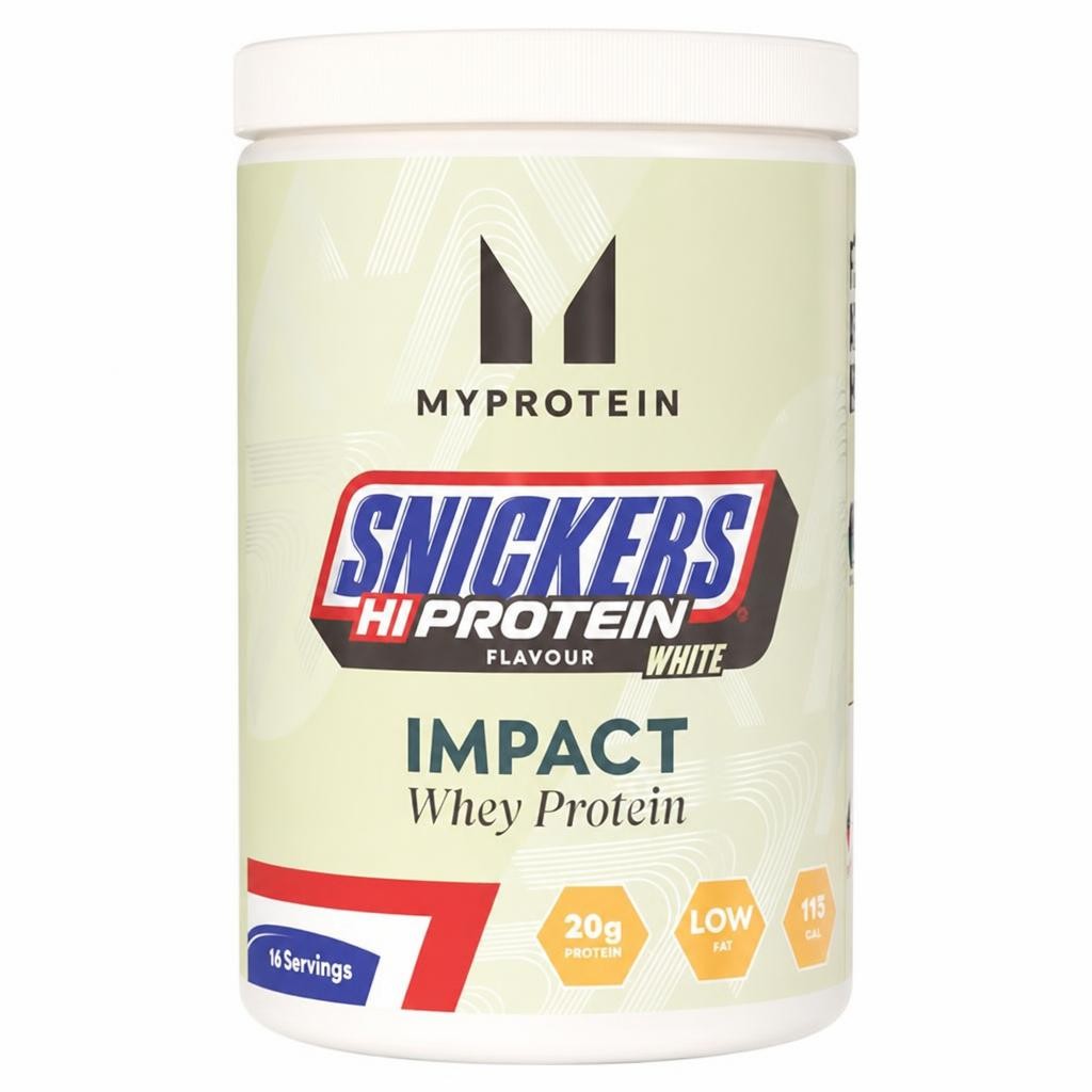 Myprotein Snickers Hi Protein Flavour White Impact Whey Isolate 500g