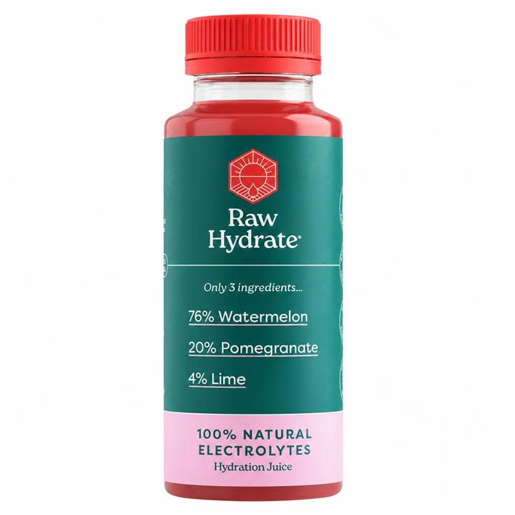 Raw Hydrate 250ml Fresh Watermelon, Pomegranate & Lime Hydration Juice