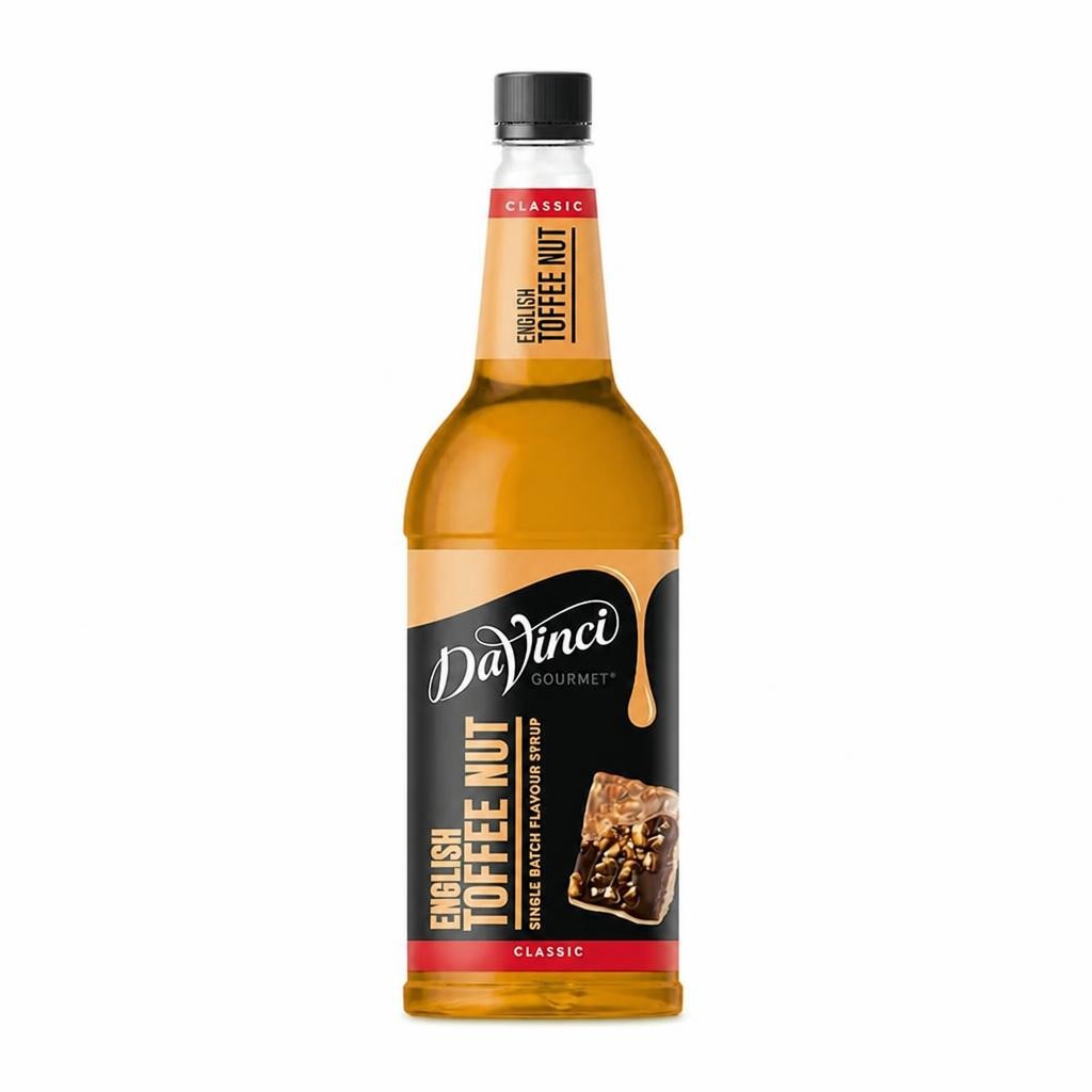 DaVinci Gourmet English Toffeenut 1L Syrup for Coffee, Cocktails , Desserts, Beverages - (Pack of 1)