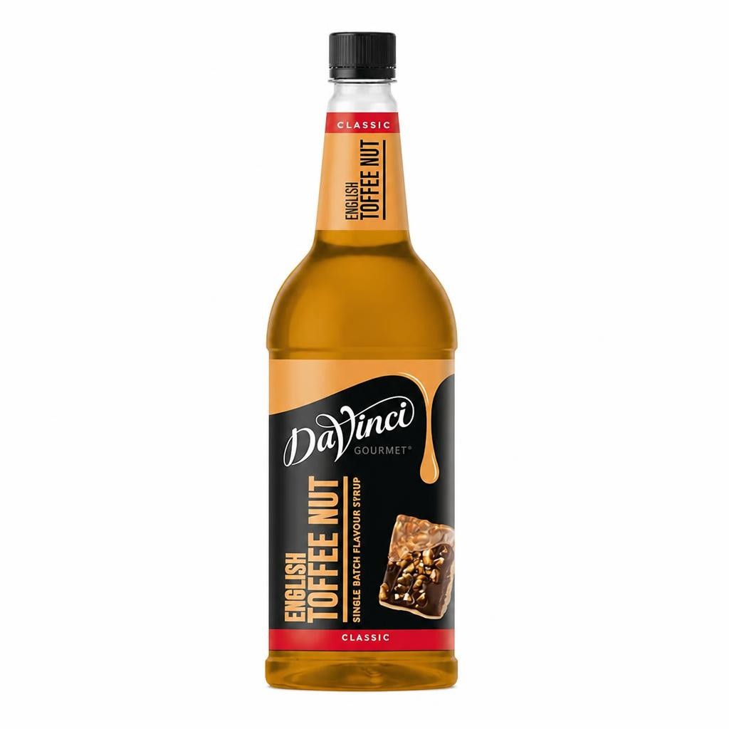 DaVinci Gourmet English Toffeenut 1L Syrup for Coffee, Cocktails , Desserts, Beverages - (Pack of 1)