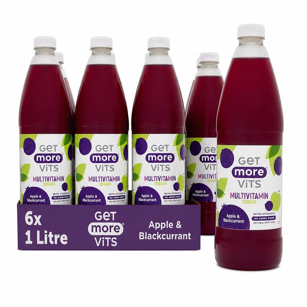 Get More Vits Multivitamin Squash Apple & Blackcurrant 6x1L