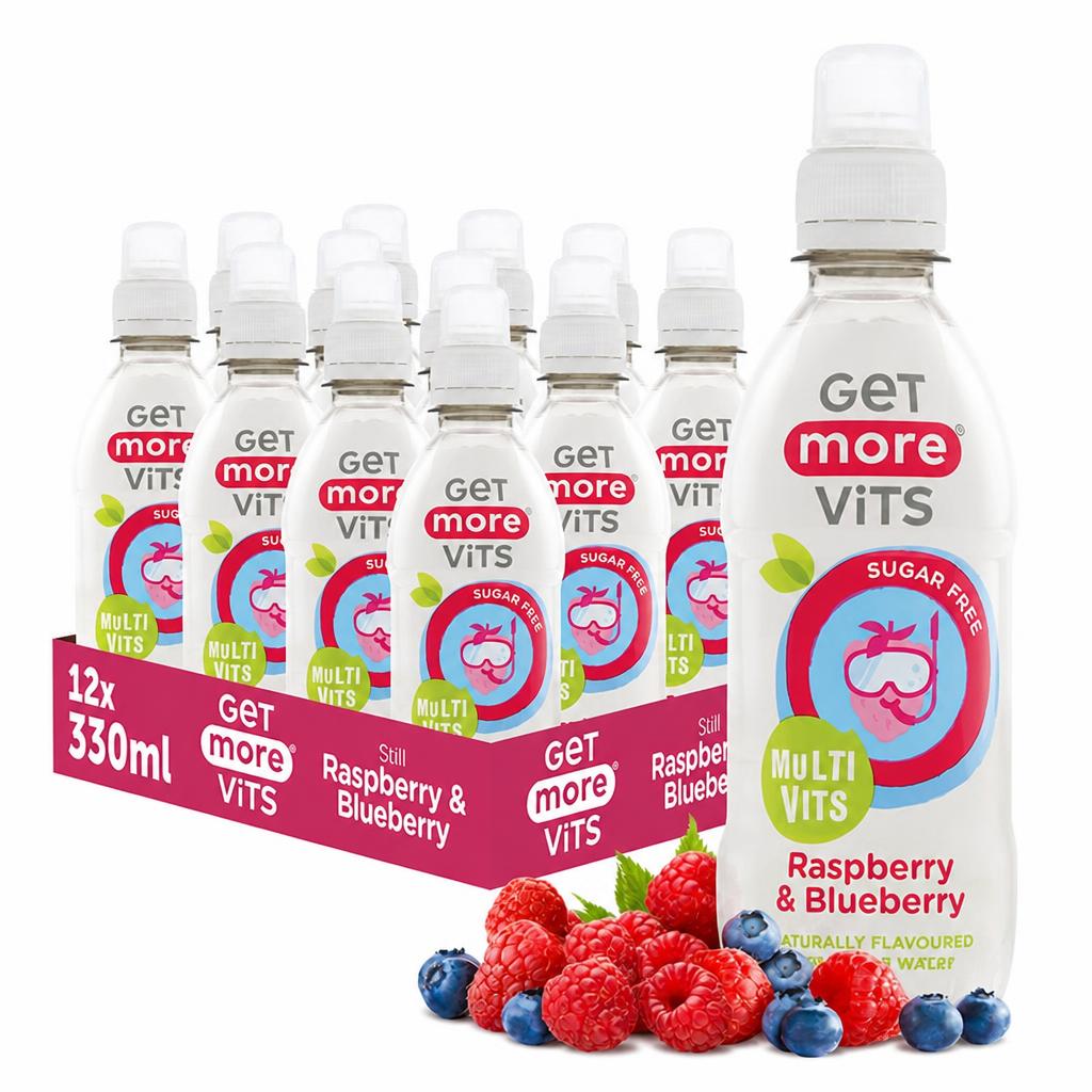 Get More Vits Multivitamin Drinks for Kids Raspberry & Blueberry 12x330ml