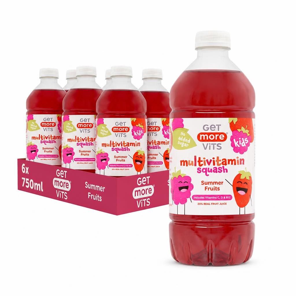 Get More Vits Kids Multivitamin Squash Summer Fruits 6x750ml