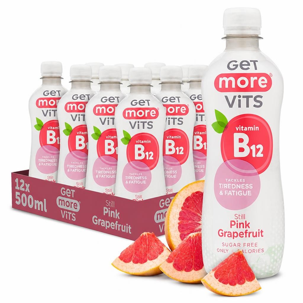 Get More Vitamin B12 Still Pink Grapefruit 12x500ml