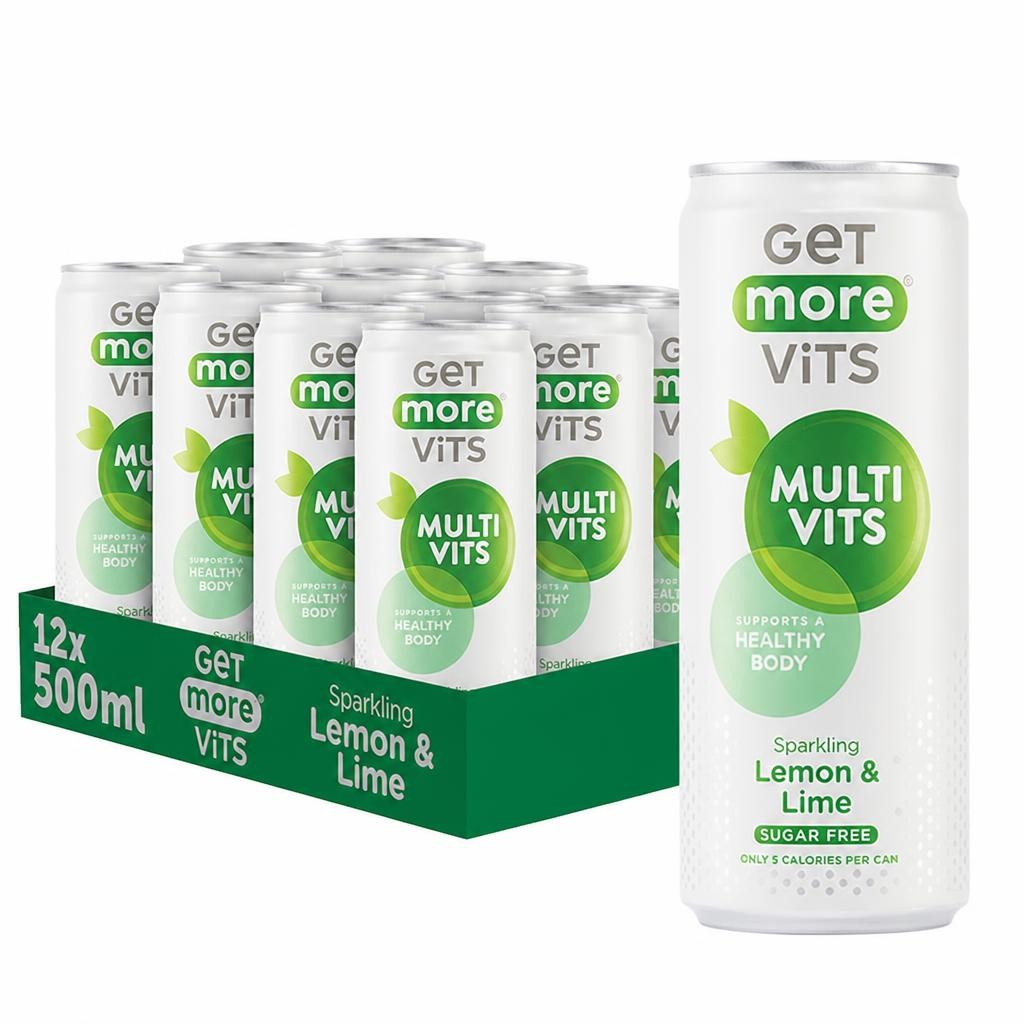 Get More Multivitamins Sparkling Lemon & Lime 12x330ml