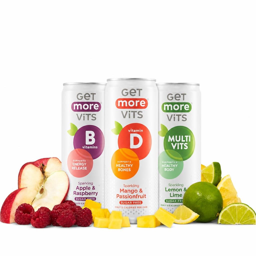 Get More Vits Sparkling Cans Bundle 12x330ml