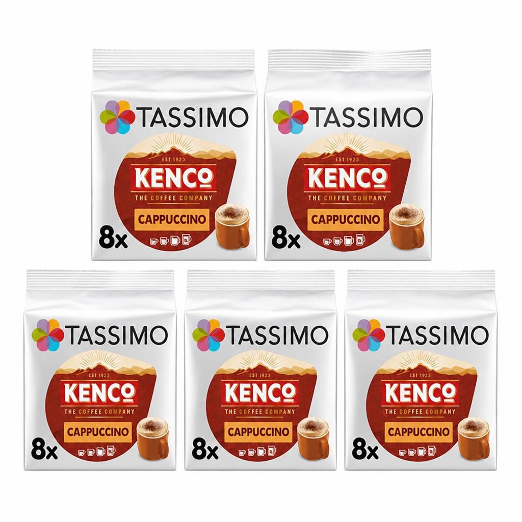 Tassimo Kenco Cappuccino Coffee Pods x8 (Pack of 5, Total 40 Capsules)