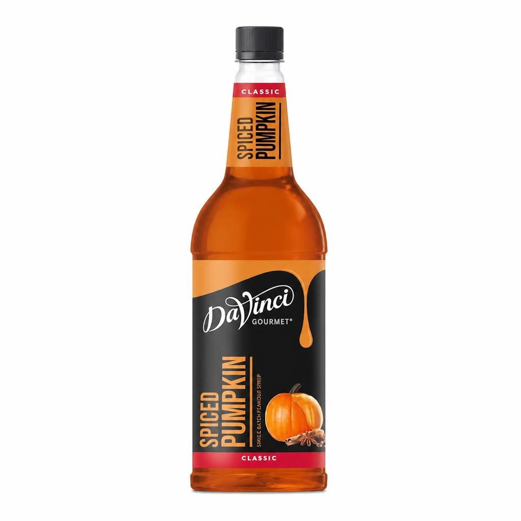 DaVinci Gourmet Spiced Pumpkin 1L Syrup for Coffee, Cocktails , Desserts, Beverages - (Pack of 1)