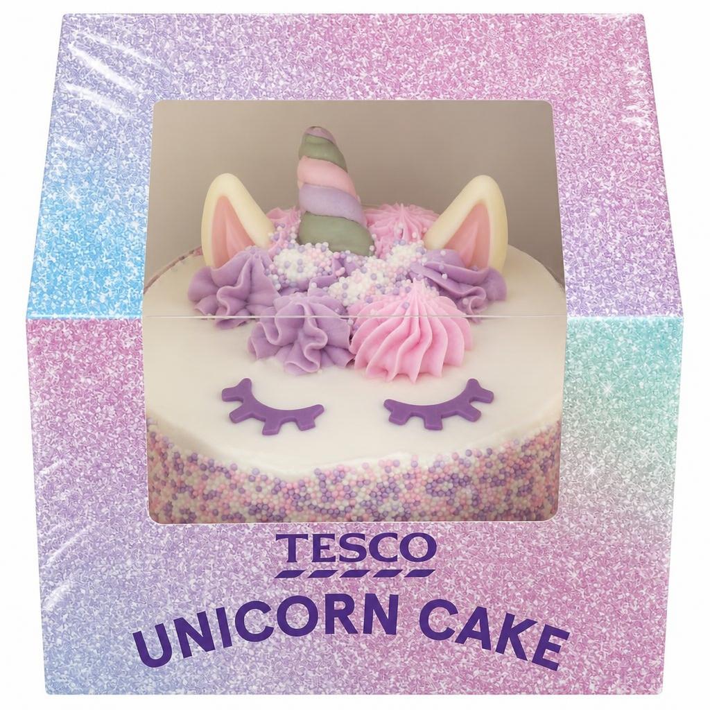 Tesco Golden Unicorn Cake