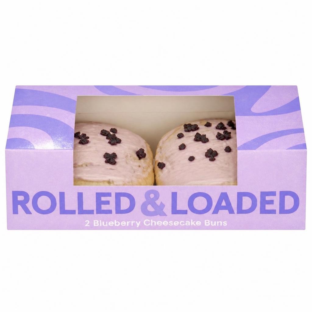 Tesco Rolled and Loaded Blueberry Cheesecake Buns 2 Pack