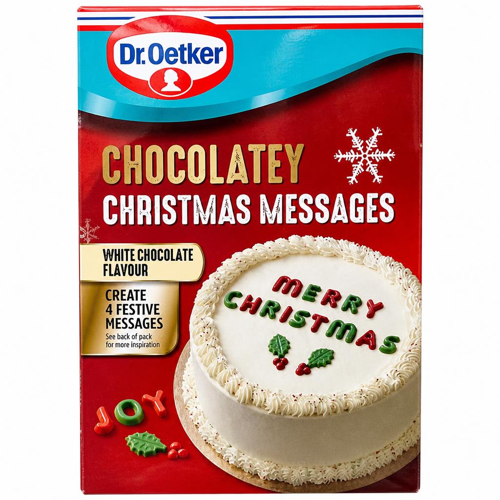 Dr Oetker Christmas Chocolate Placement Letters