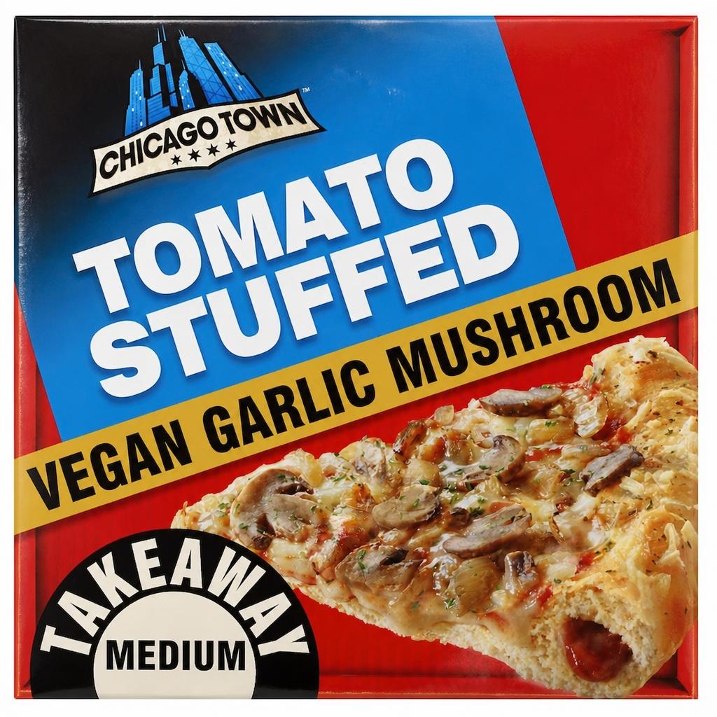 Chicago Town Vegan Stuffed Crust Garlic Mushroom Pizza 528g