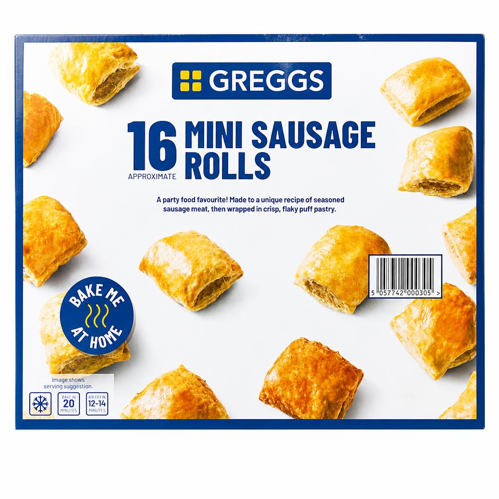 Greggs 16 Mini Sausage Rolls 433g