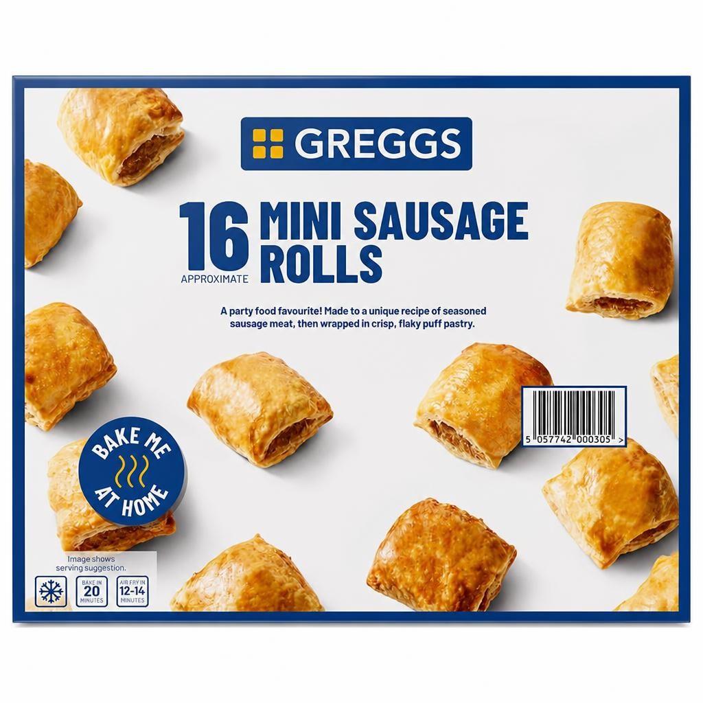 Greggs 16 Mini Sausage Rolls 433g