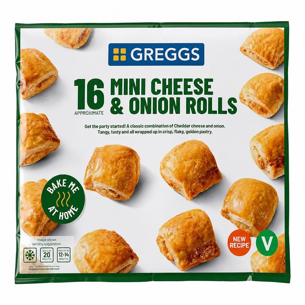 GREGGS 16 Mini Cheese & Onion Rolls 480g