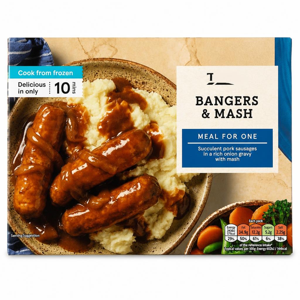 Tesco Bangers & Mash Pork Sausage 400g