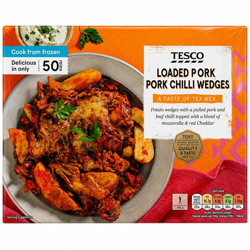 Tesco Loaded Pulled Pork Chilli Wedges 400g