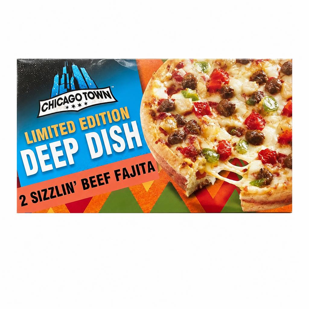 Chicago Town Limited Edition Deep Dish Mexican Beef Fajita Pizzas 2 x 165g