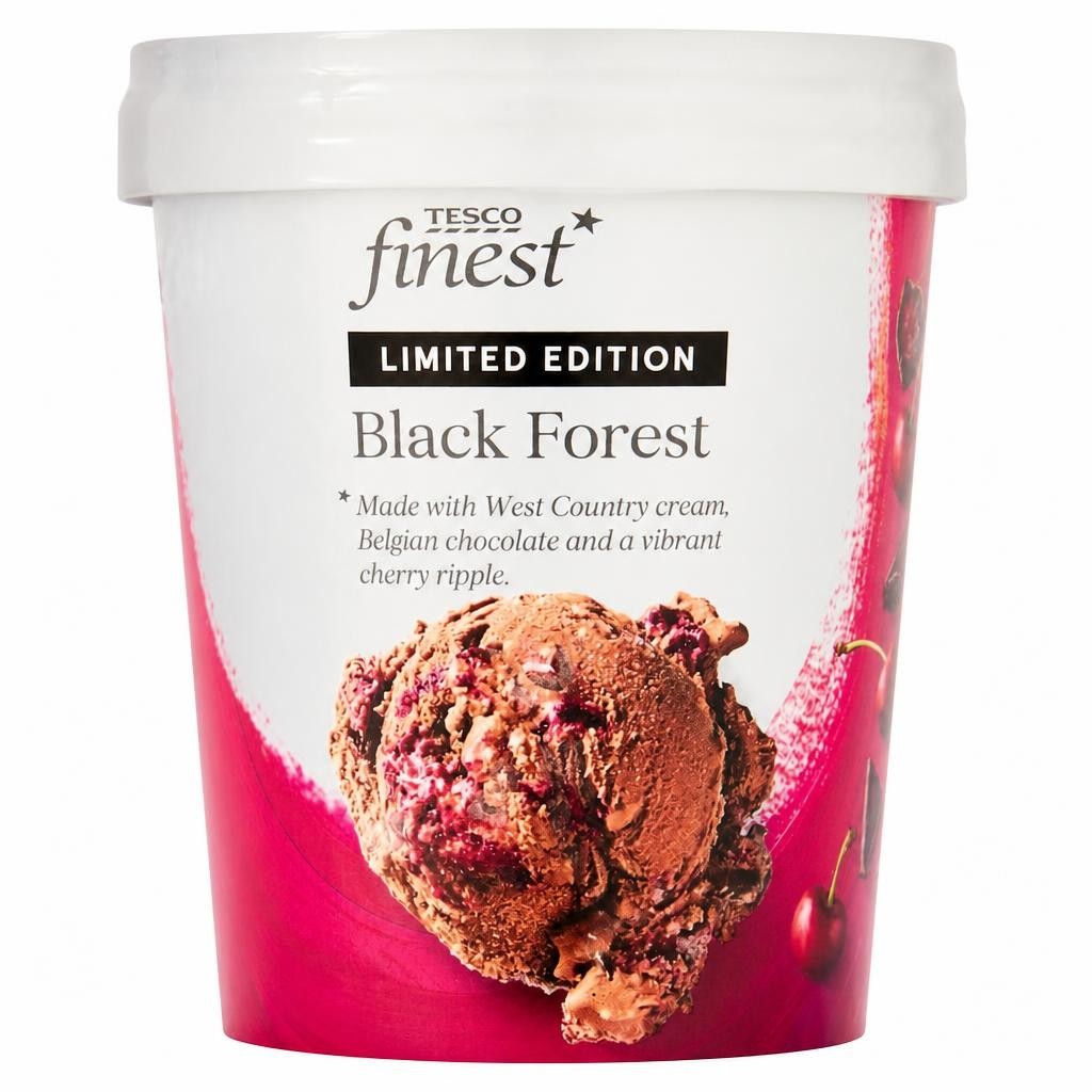 Tesco Finest limited Edition Black Forest Ice Cream 480ml
