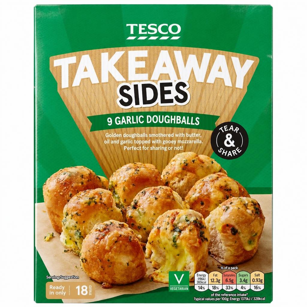 Tesco Takeaway Sides 9 Loaded Doughballs 185g