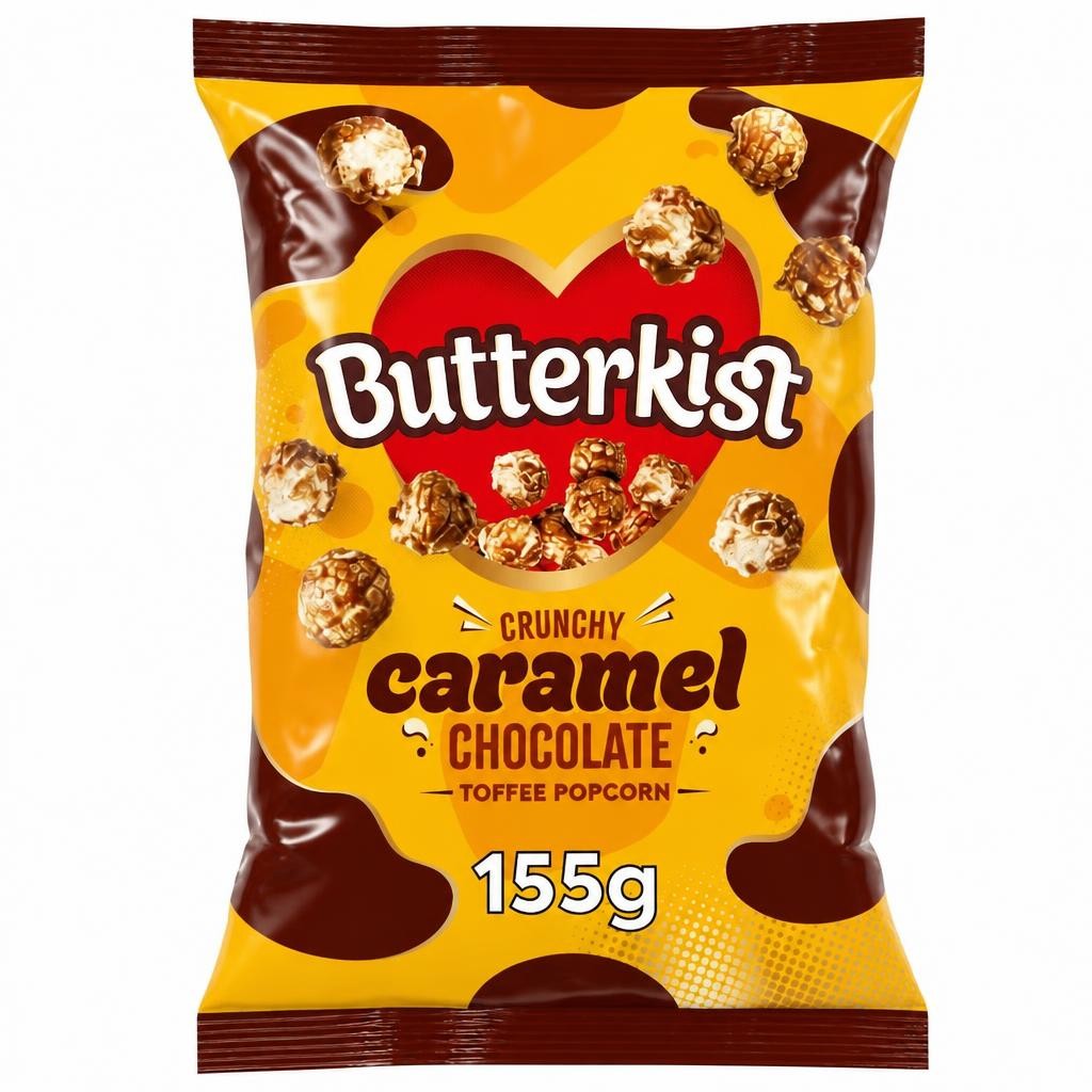 Butterkist Caramel Chocolate Flavoured Toffee Popcorn 155g