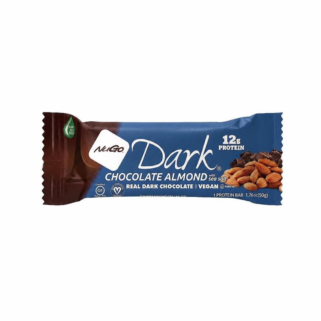 NuGo Dark Almond & Sea Salt Bars 50g x 12