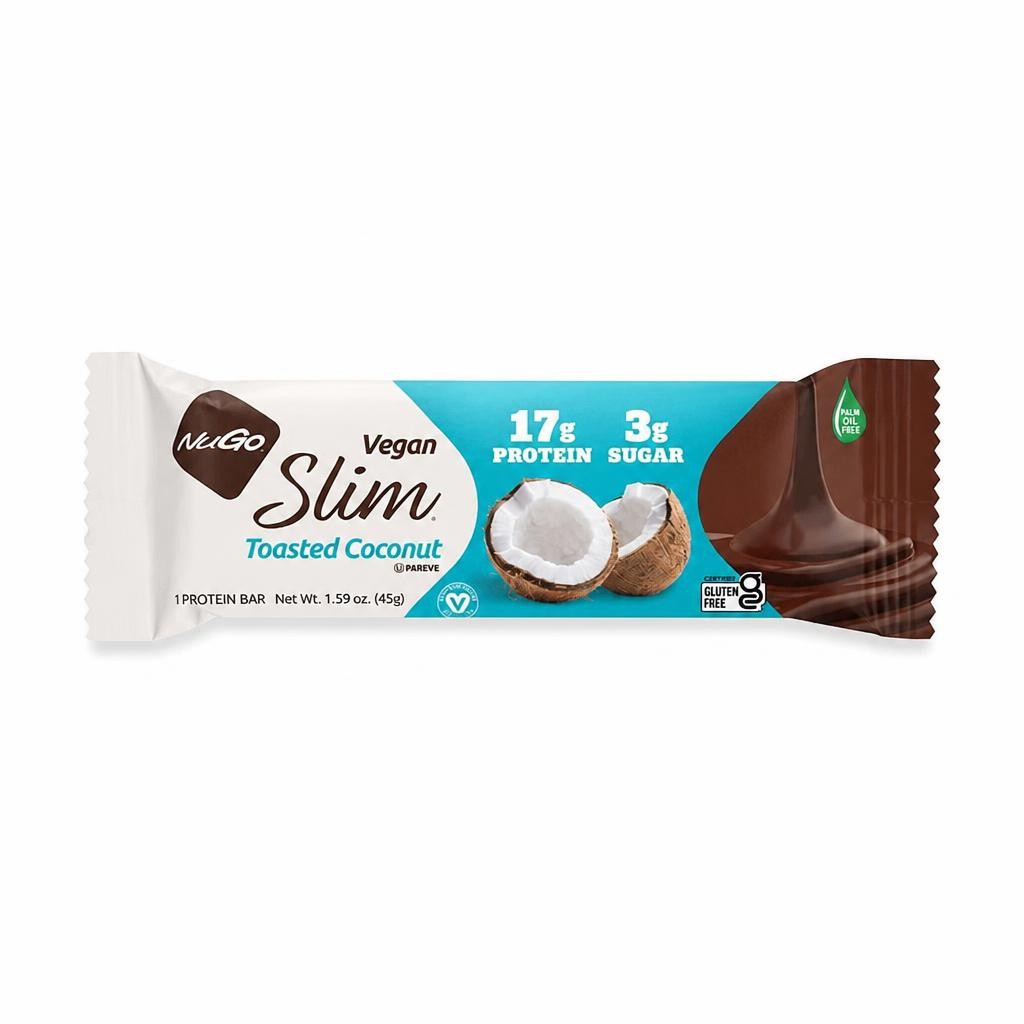 NuGo Slim Crunchy Toasted Coconut Bars 45g x 12