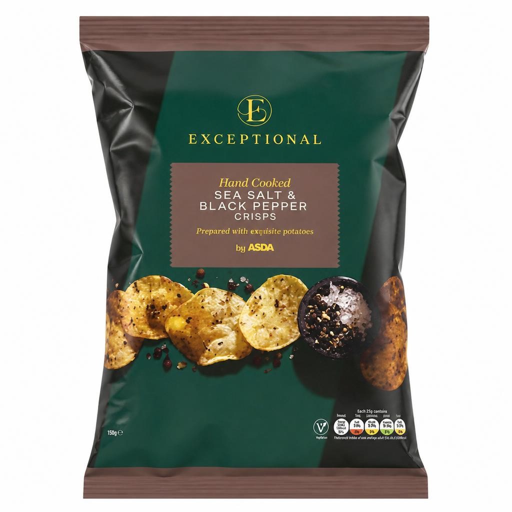 Exceptional by ASDA Exceptional by  Sea Salt & Black Pepper Crisps 150g
