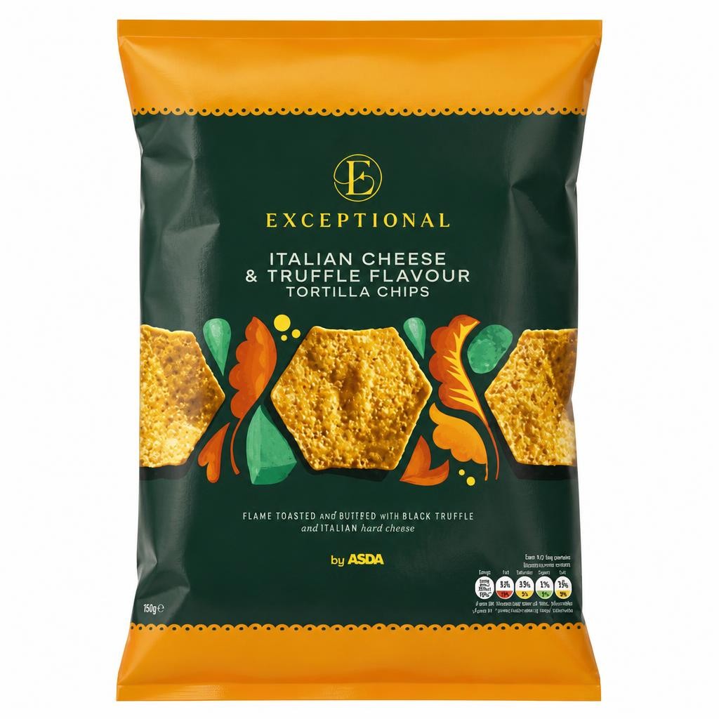 Exceptional by ASDA Exceptional by  Italian Cheese & Truffle Flavour Tortilla Chips 150g