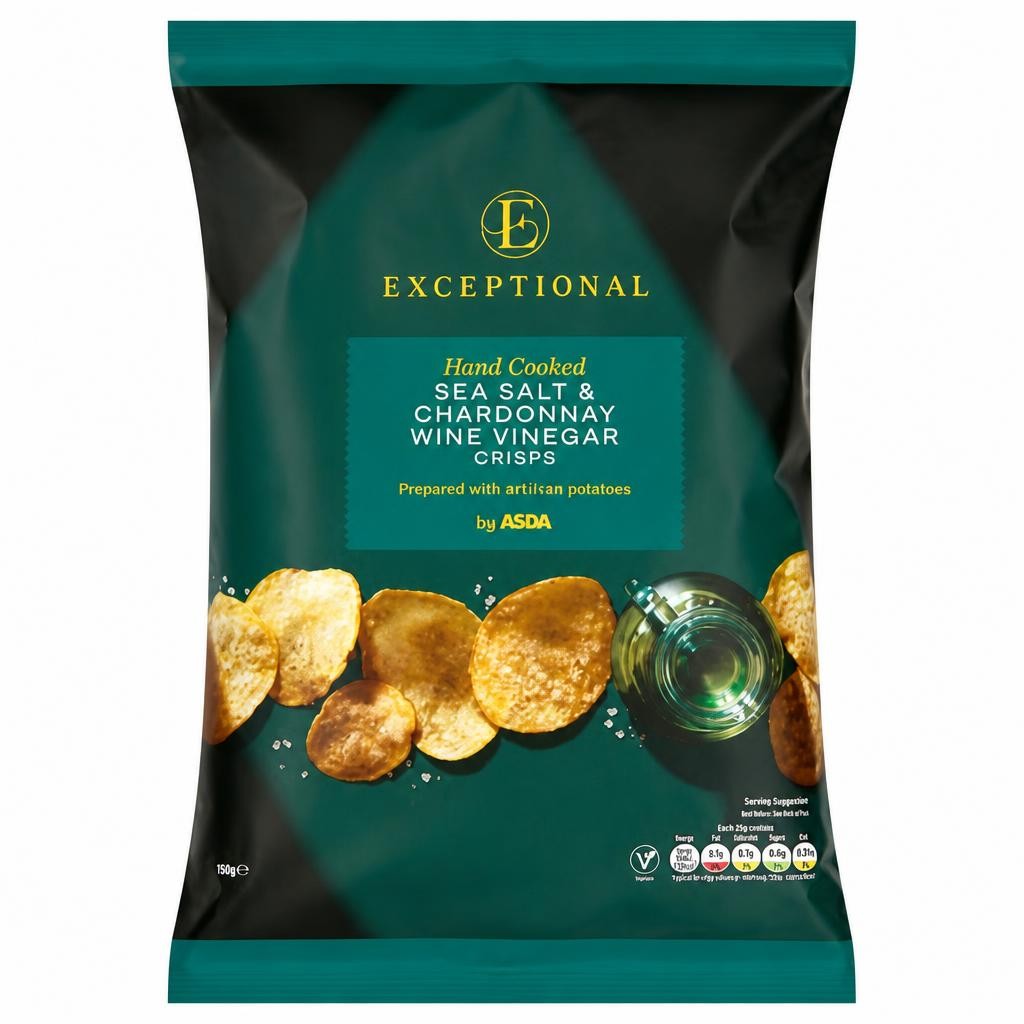Exceptional by ASDA Exceptional by  Sea Salt & Chardonnay Wine Vinegar Crisps 150g