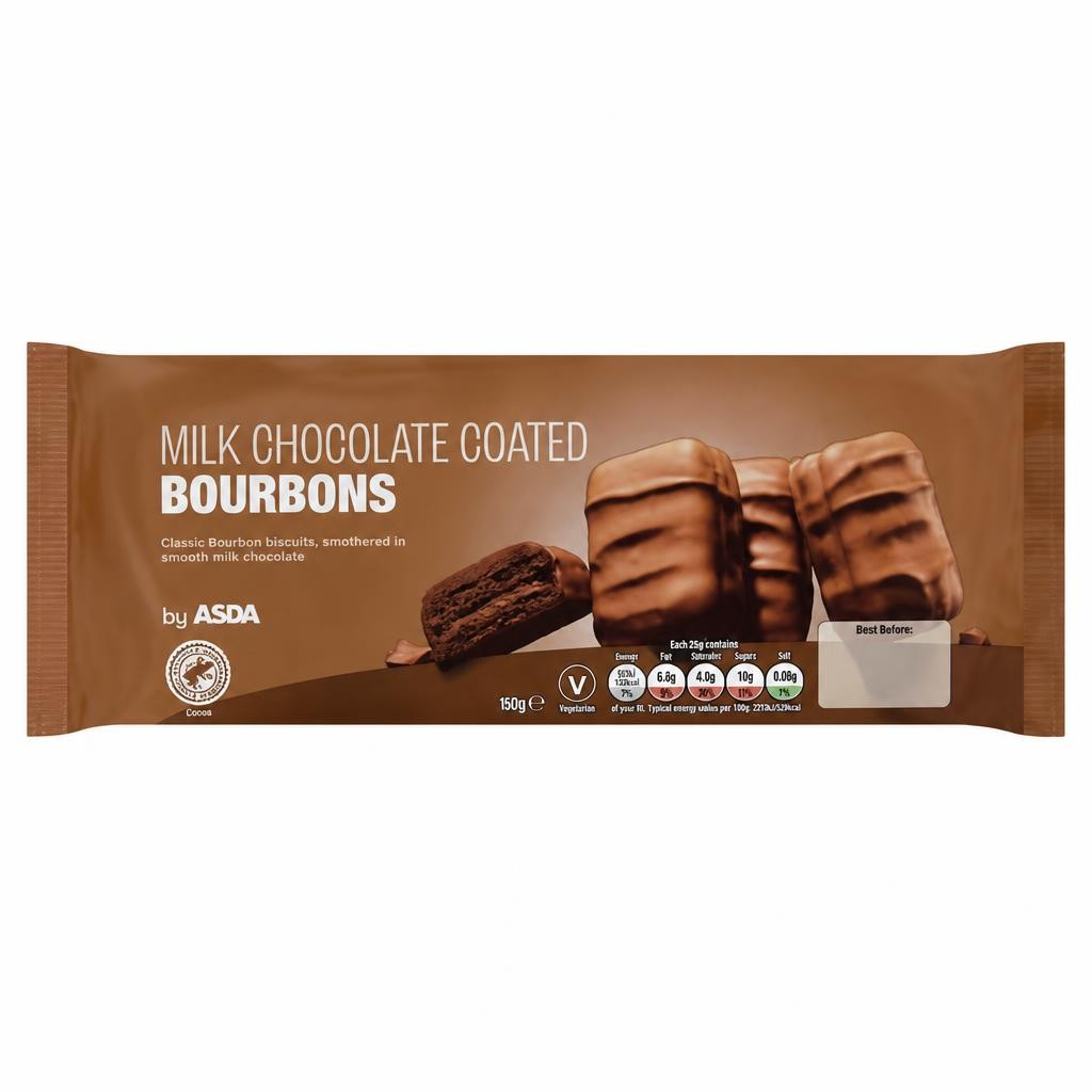 ASDA Milk Chocolate Coated Bourbons 162g