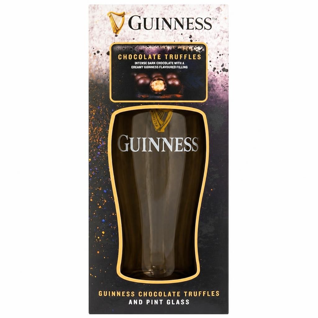 Guinness Pint Glass and Chocolate Truffles Set